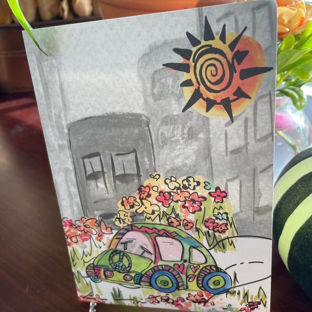 10 Greeting Cards painted in watercolor and printed onto heavy/thick card stock.
